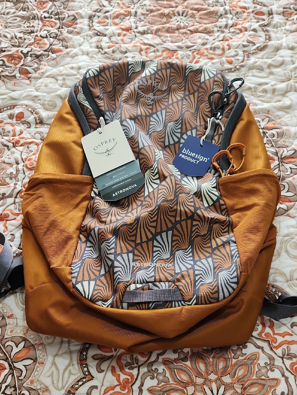 Osprey Astronova Orange Patterned Backpack